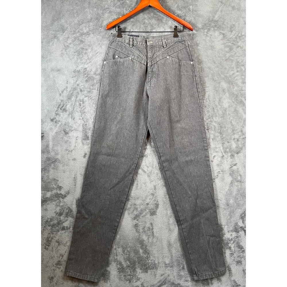 Vintage Panhandle Slim Jeans Womens 15/16 30x 36 Gray Bareback Western Denim USA